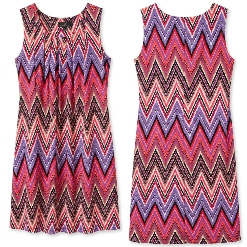 Y2K Ronni Nicole Multicolor Chevron Mini Dress
